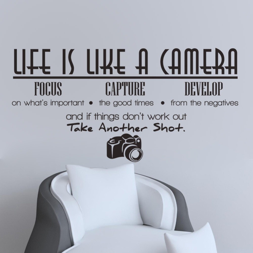 Naklejki ścienne z winylu PVC  – Photography Quotes recenzja i cena